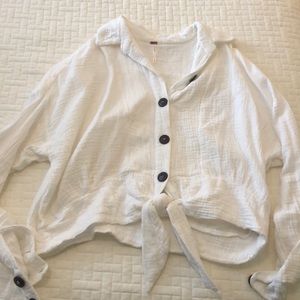 Free people button shirt